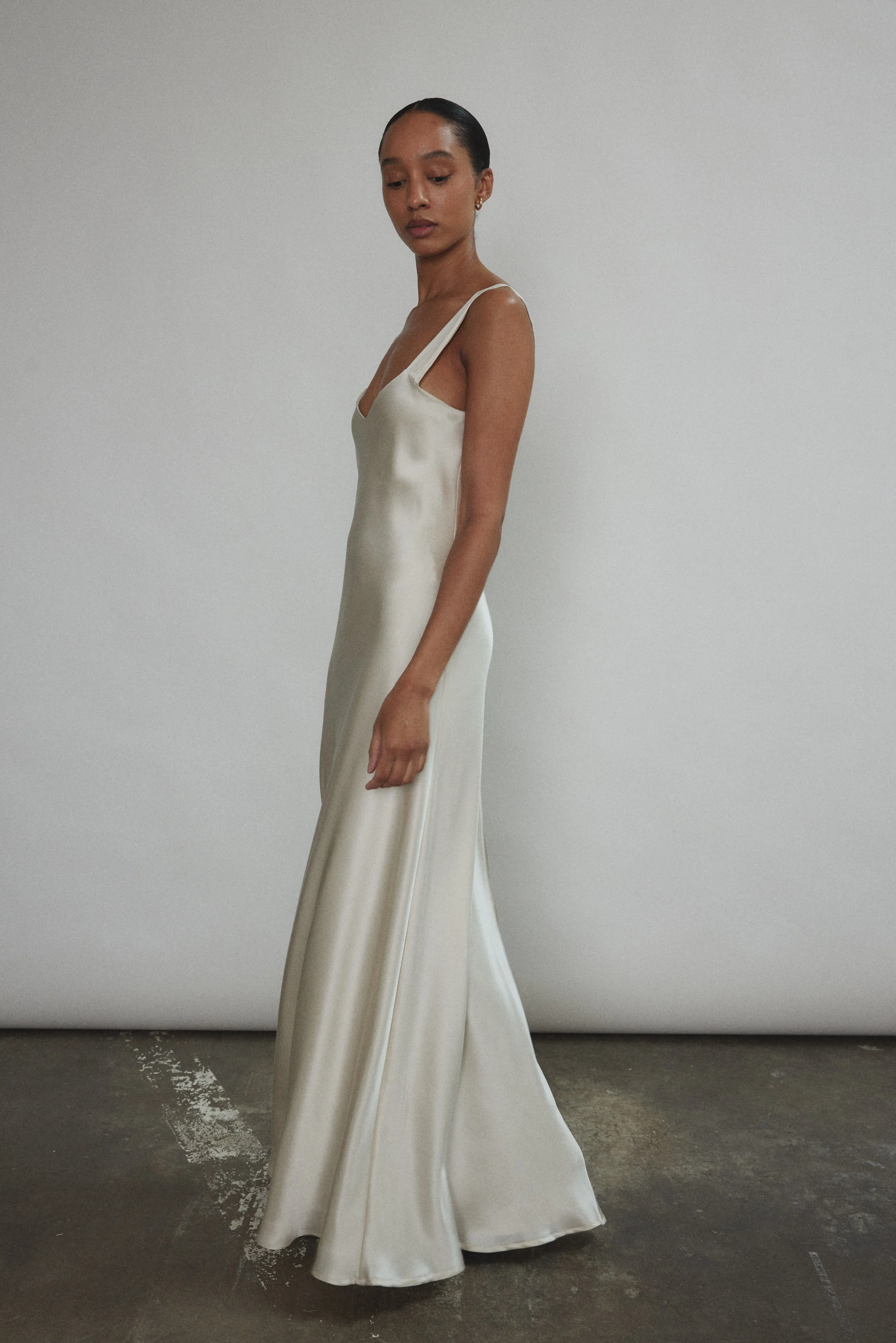 Lisette Maxi Slip Dress - Ivory sold by Kamperett product image thumbnail 2