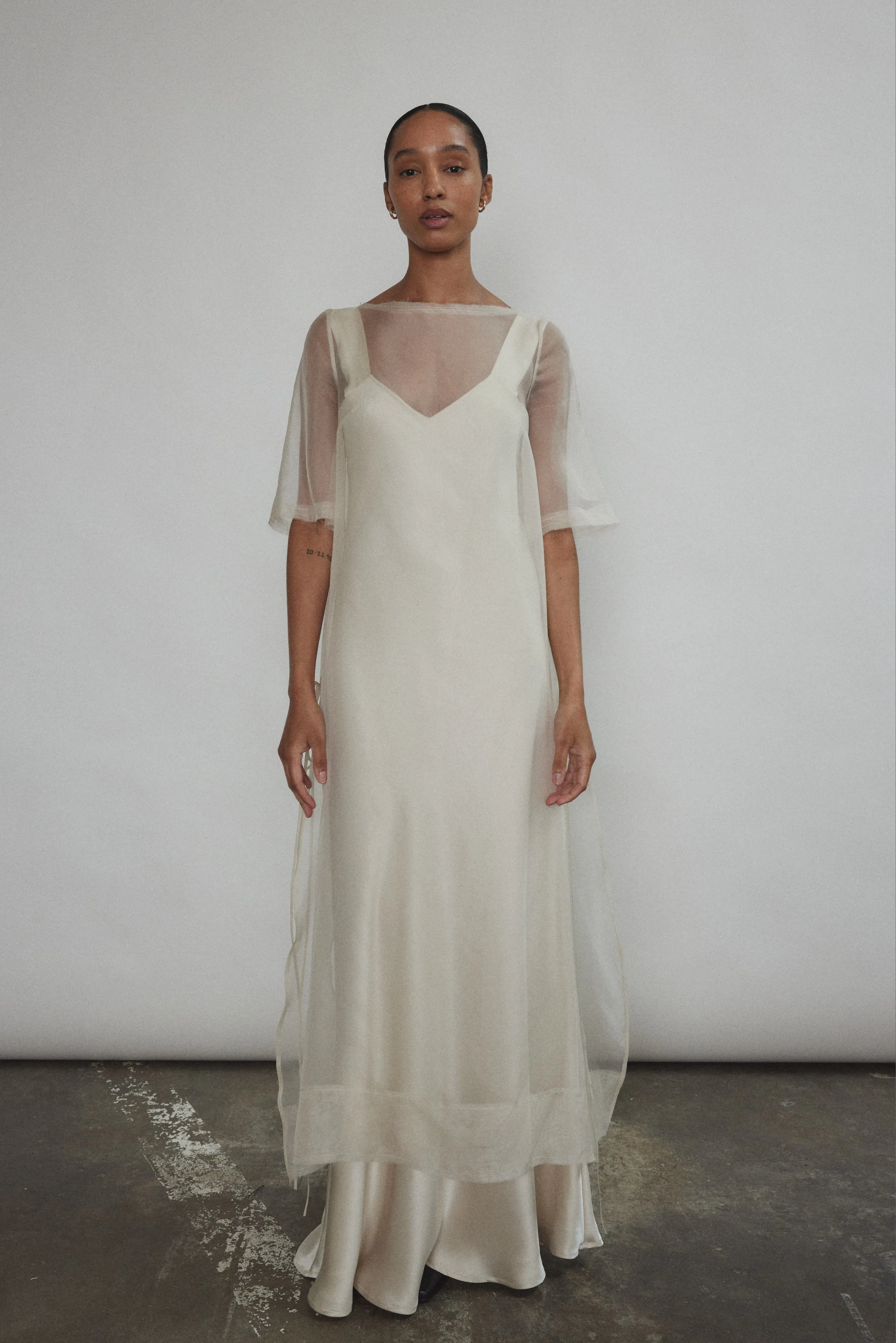 Lisette Maxi Slip Dress - Ivory sold by Kamperett product image thumbnail 4