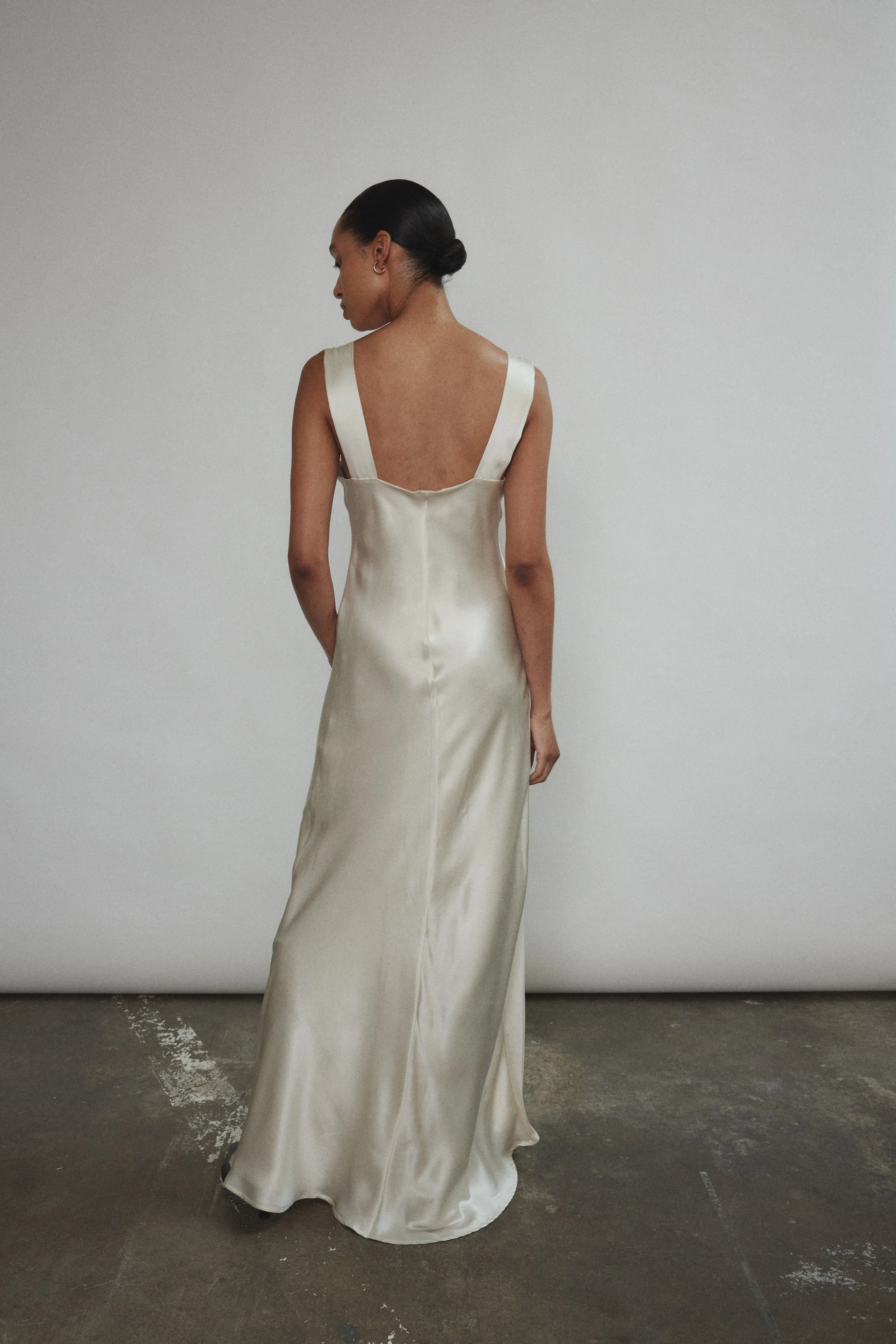 Lisette Maxi Slip Dress - Ivory sold by Kamperett product image thumbnail 3