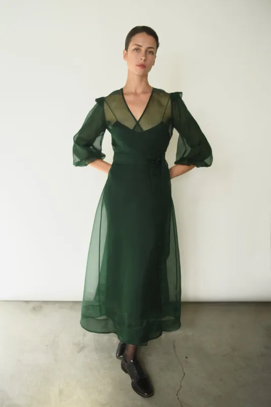 Loretta Midi - Dark Green made by Kamperett