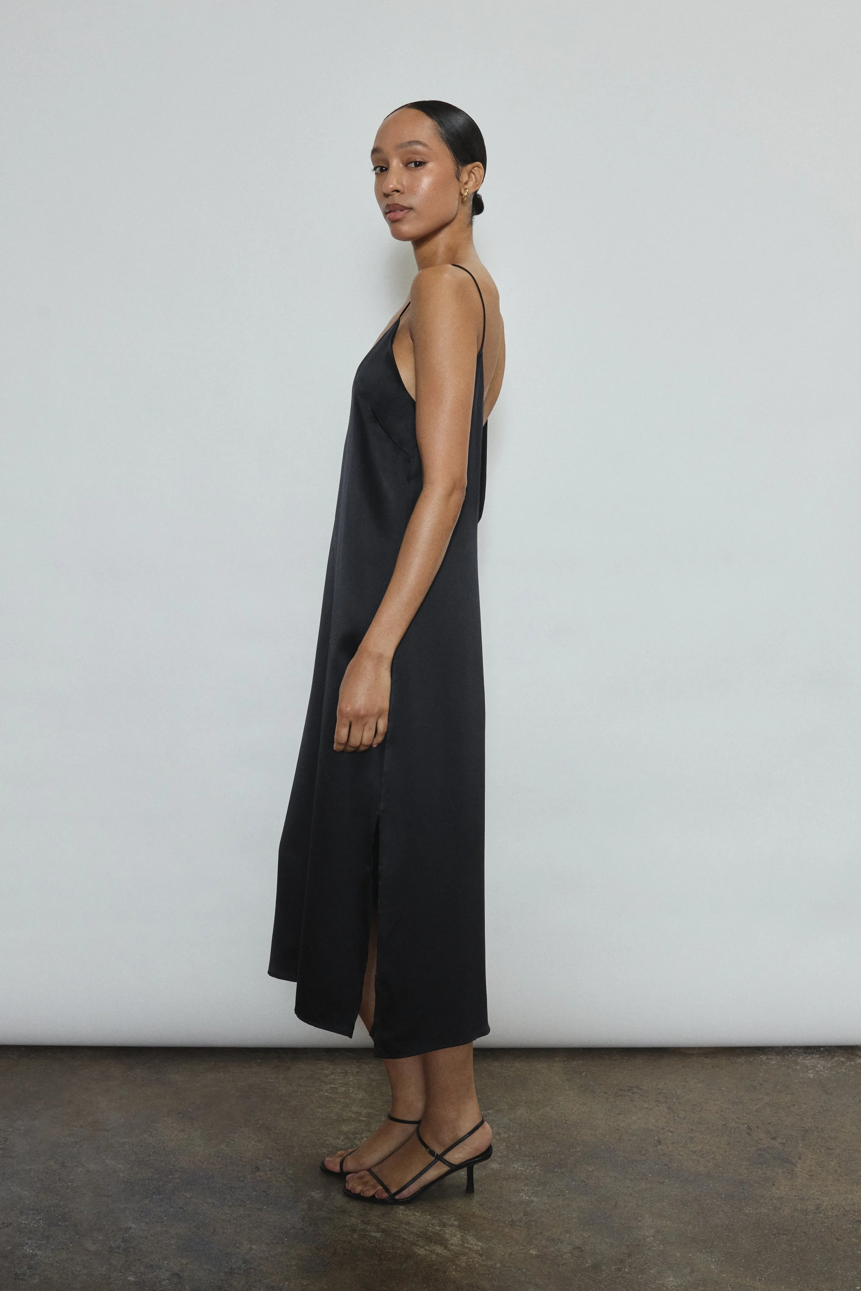 Sade Slip Dress - Black sold by Kamperett product image thumbnail 2