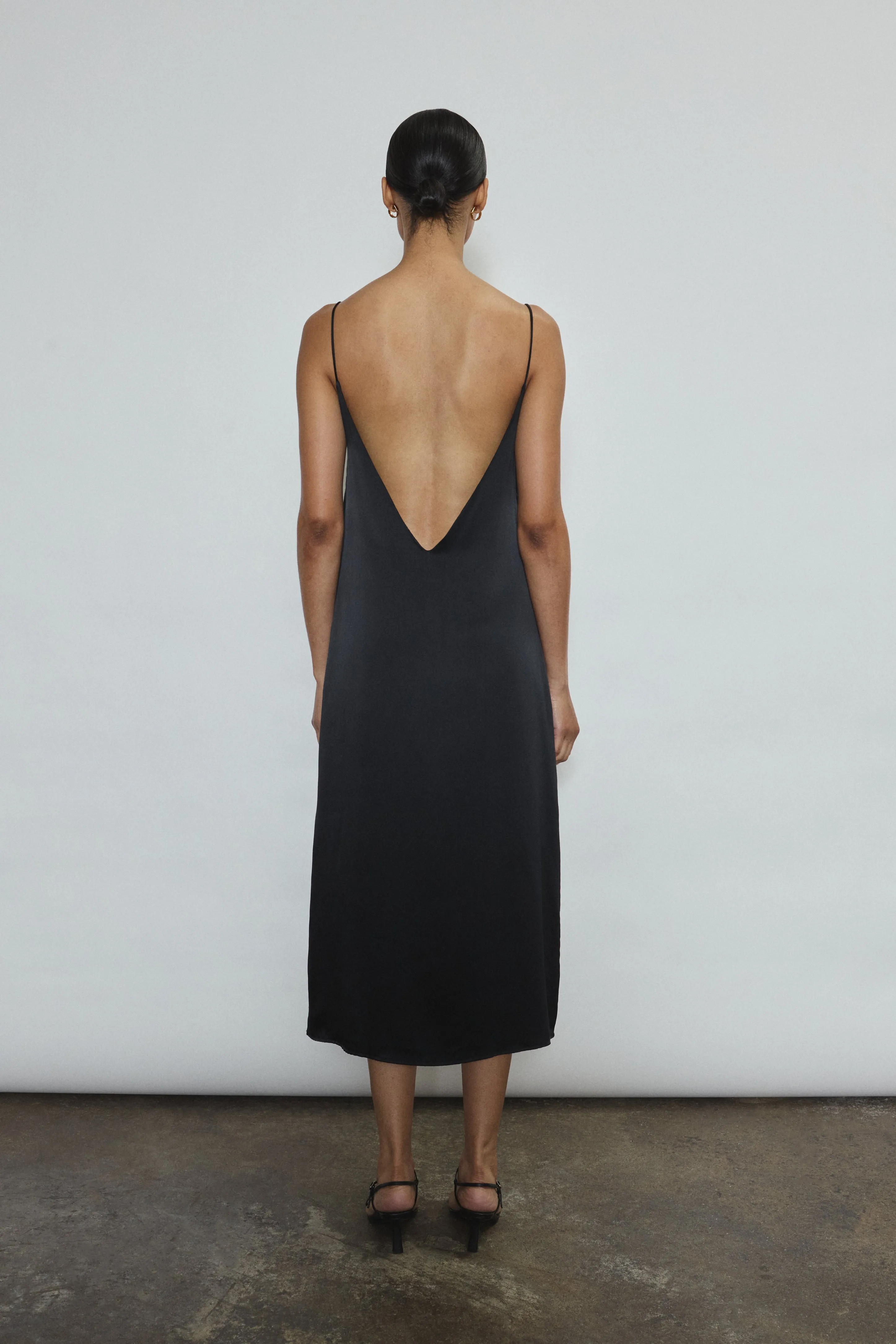 Sade Slip Dress - Black sold by Kamperett product image thumbnail 3