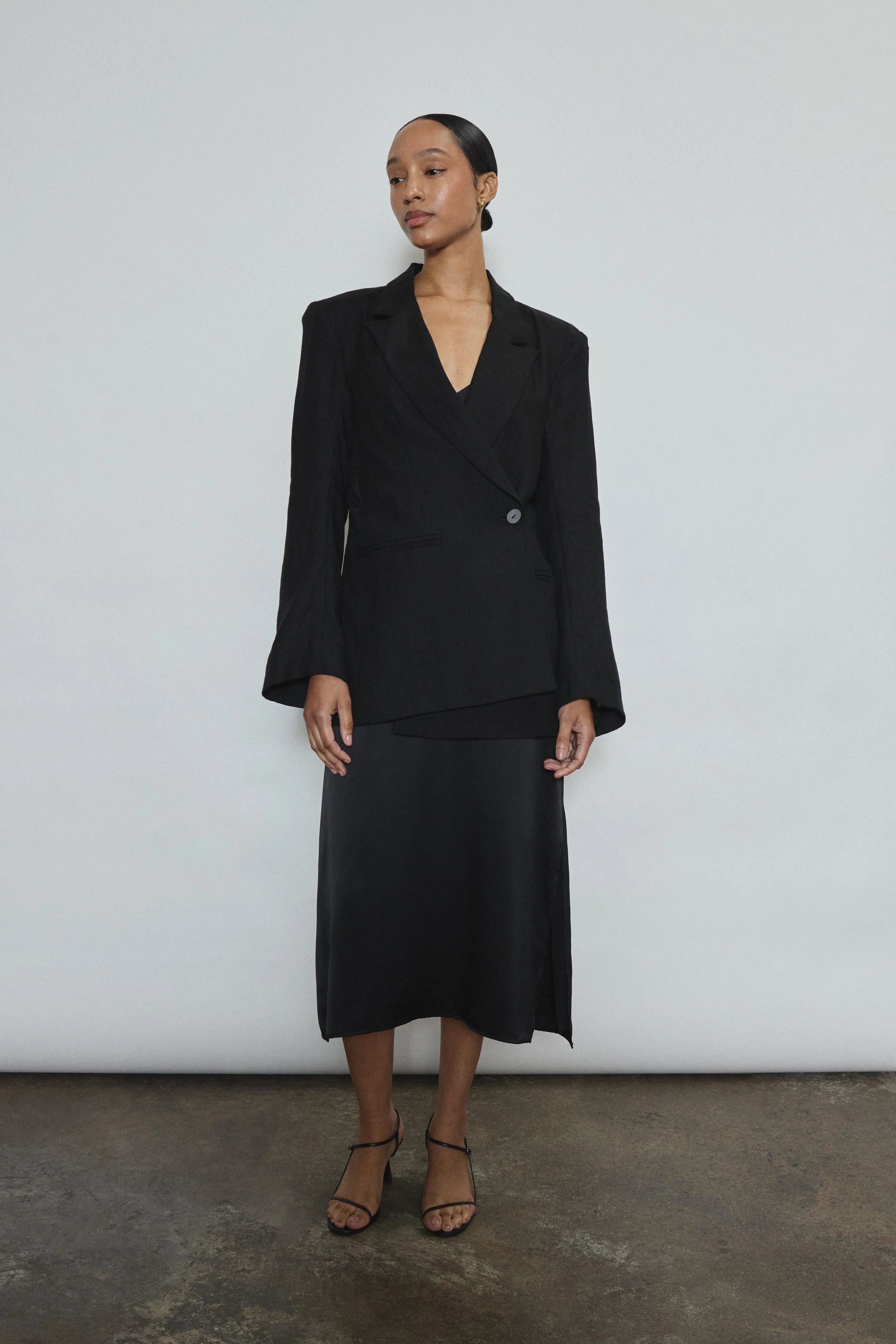 Sade Slip Dress - Black sold by Kamperett product image thumbnail 4