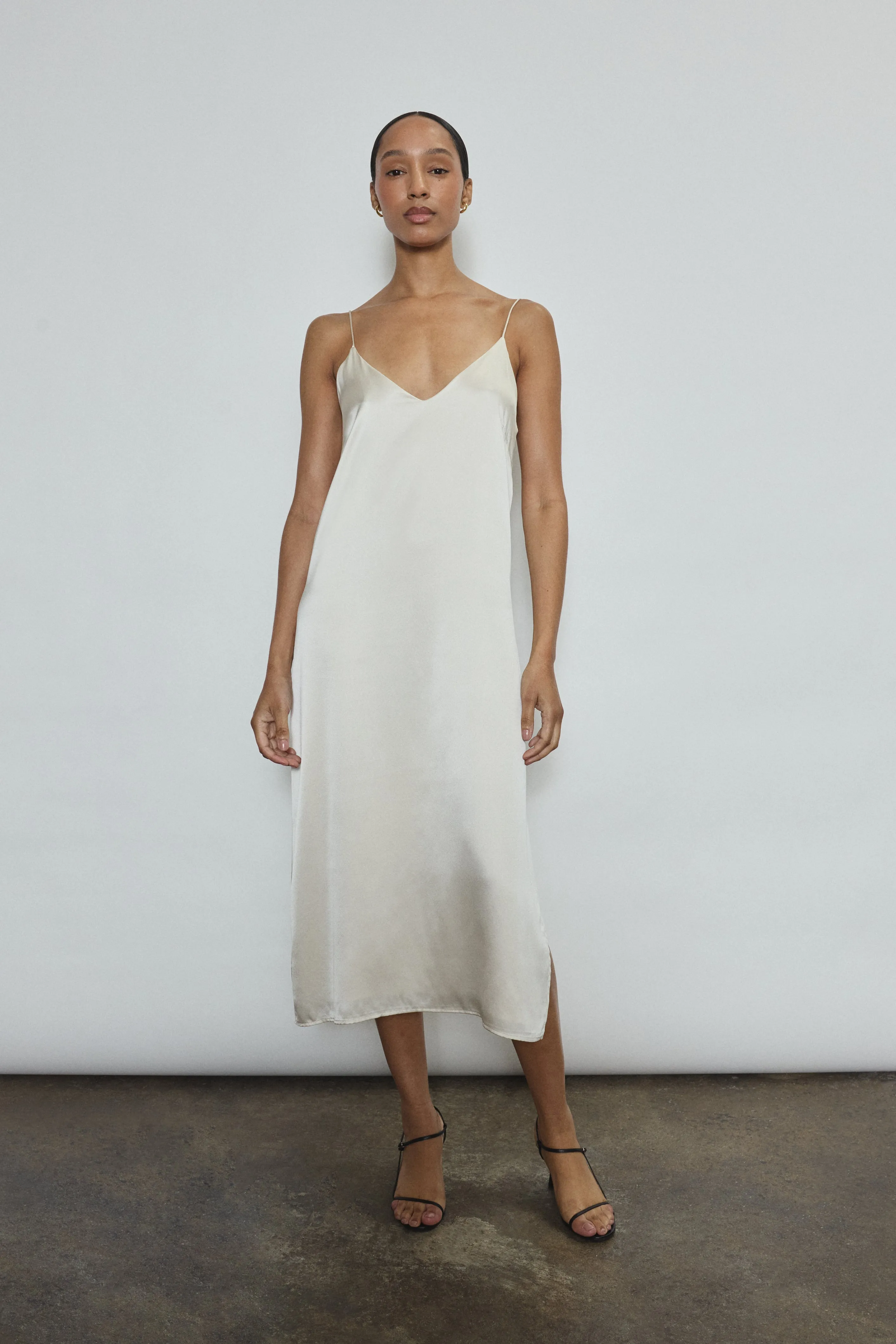 Sade Slip Dress - Ivory sold by Kamperett