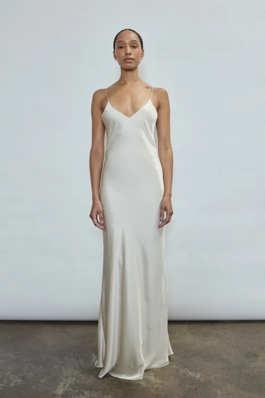 Caroline Slip Dress - Ivory made by Kamperett