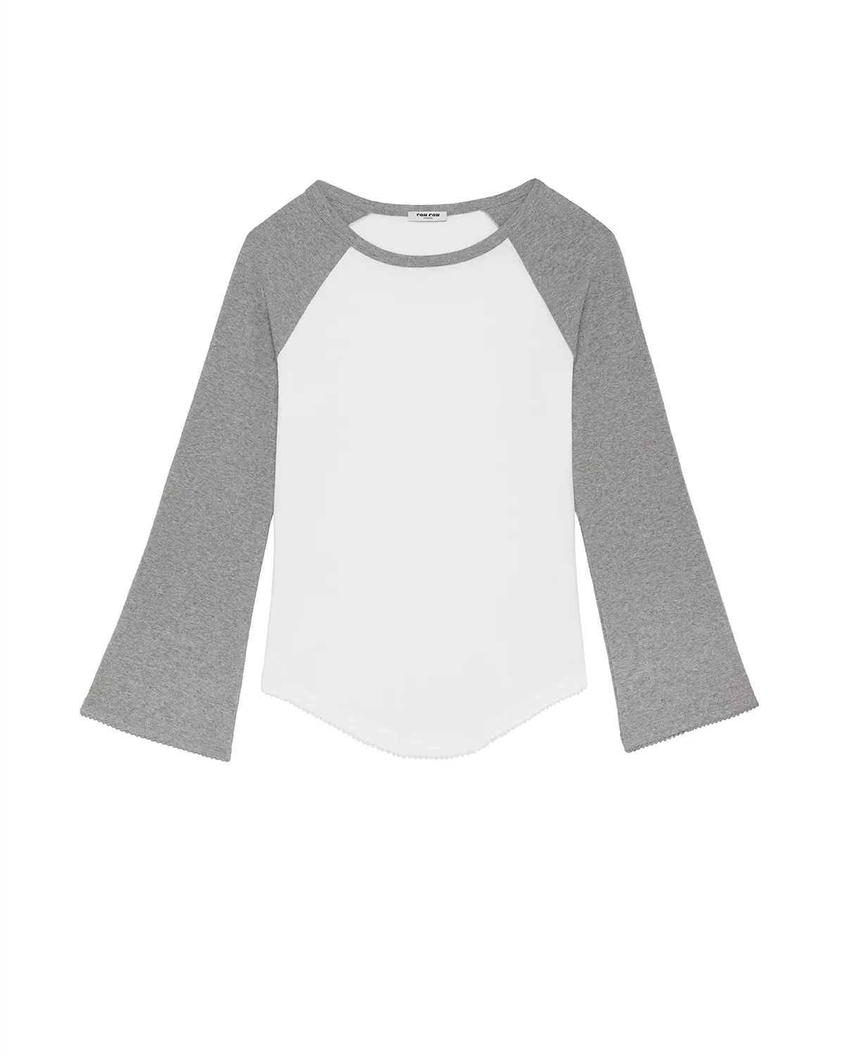 The Raglan: White / Grey Cotton Jersey sold by Cou Cou Intimates product image thumbnail 3