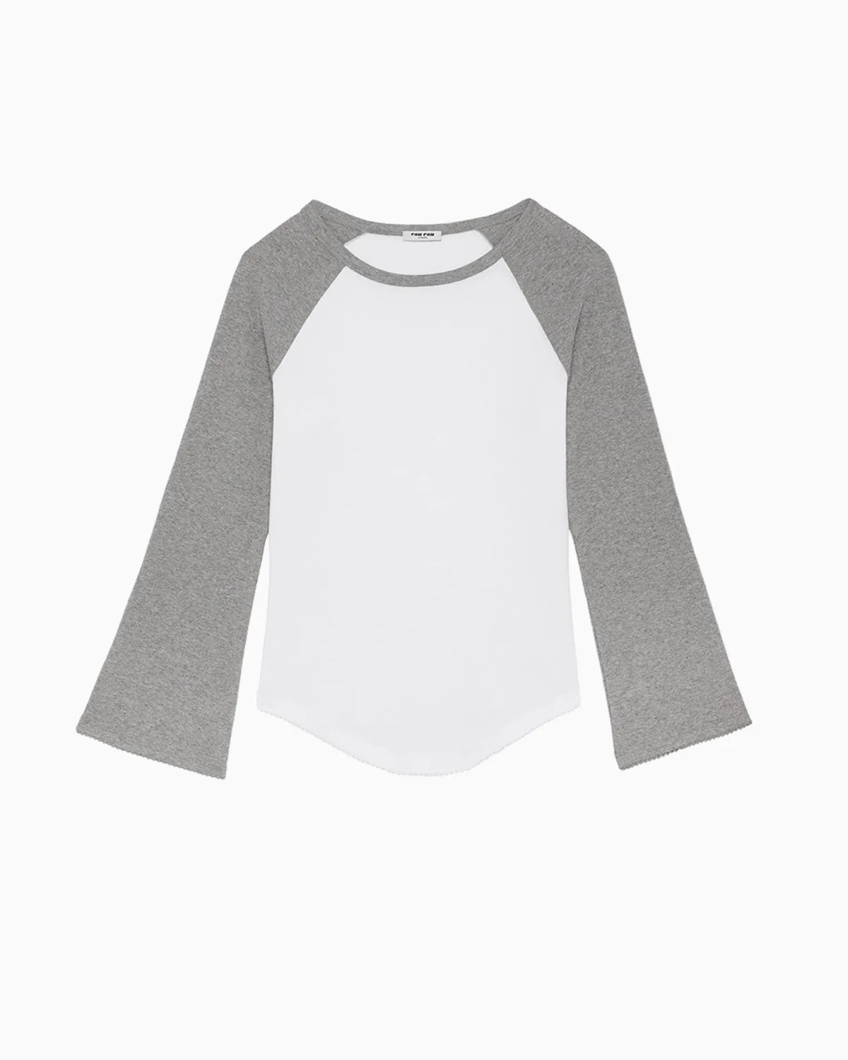 The Raglan: White / Grey Cotton Jersey sold by Cou Cou Intimates