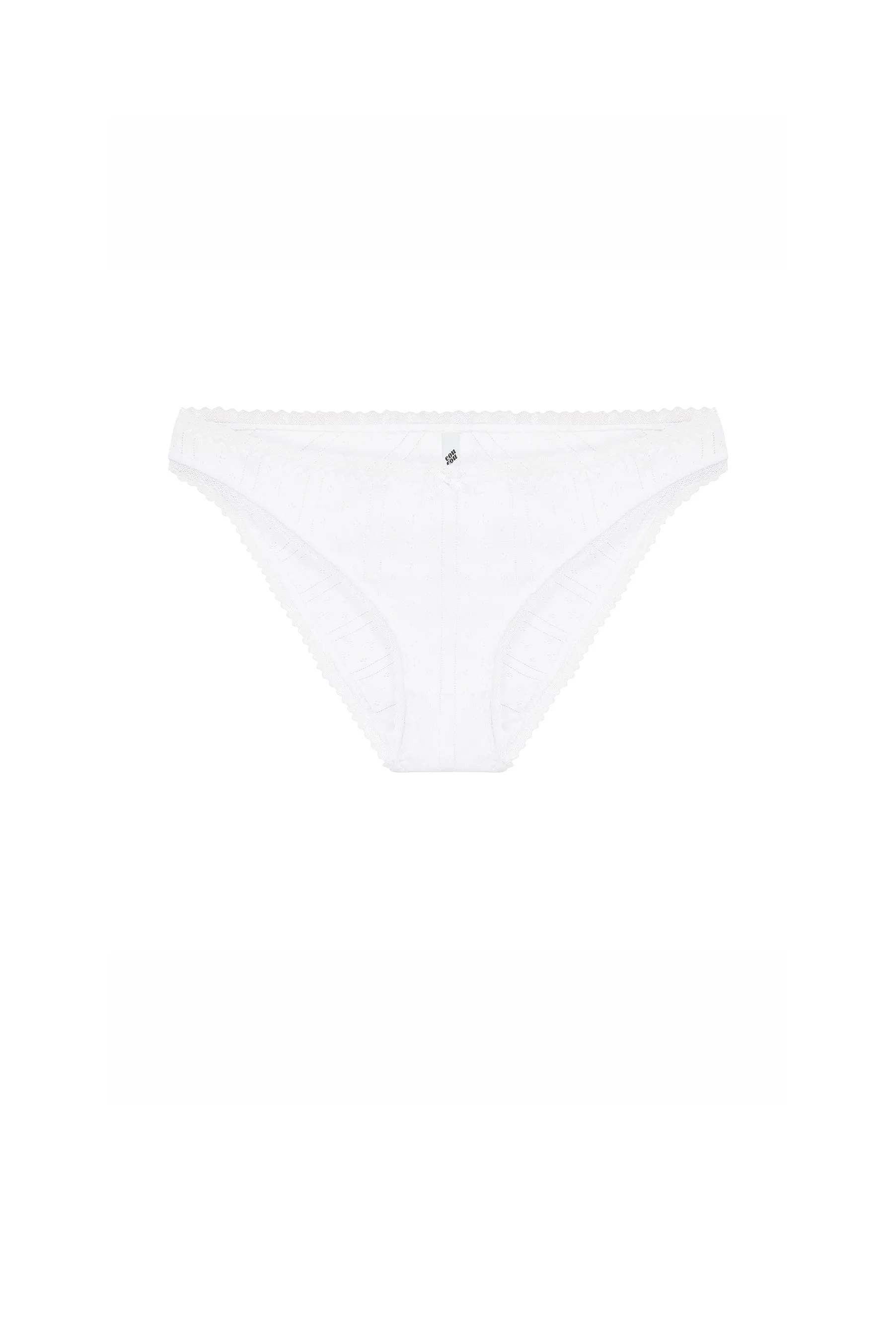 The Low Rise: White Pointelle sold by Cou Cou Intimates product image thumbnail 3