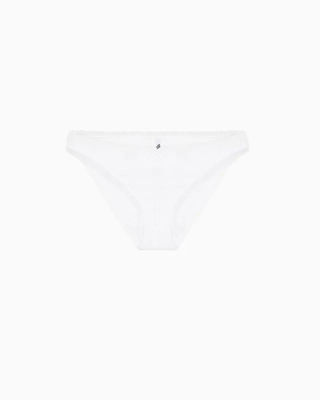 The Low Rise: White Pointelle made by Cou Cou Intimates