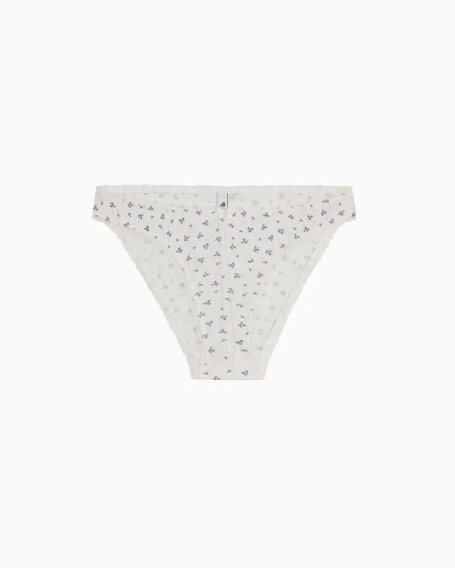 The High Rise: Blue Fields Pointelle made by Cou Cou Intimates
