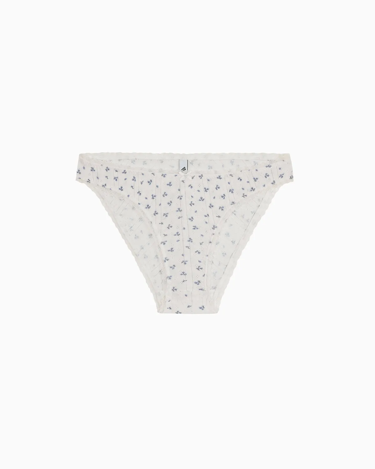 The High Rise: Blue Fields Pointelle sold by Cou Cou Intimates
