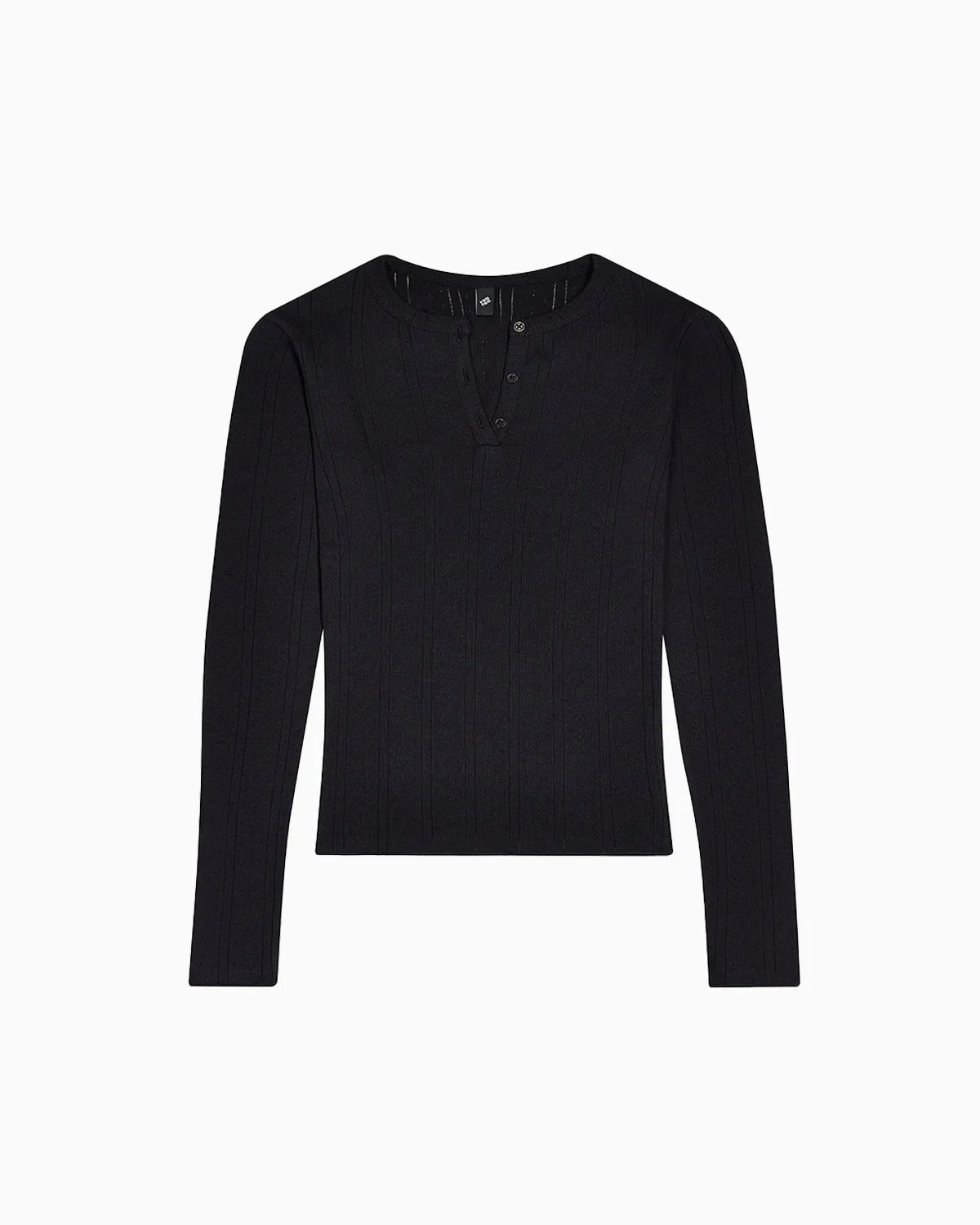 The Henley: Black Pointelle sold by Cou Cou Intimates