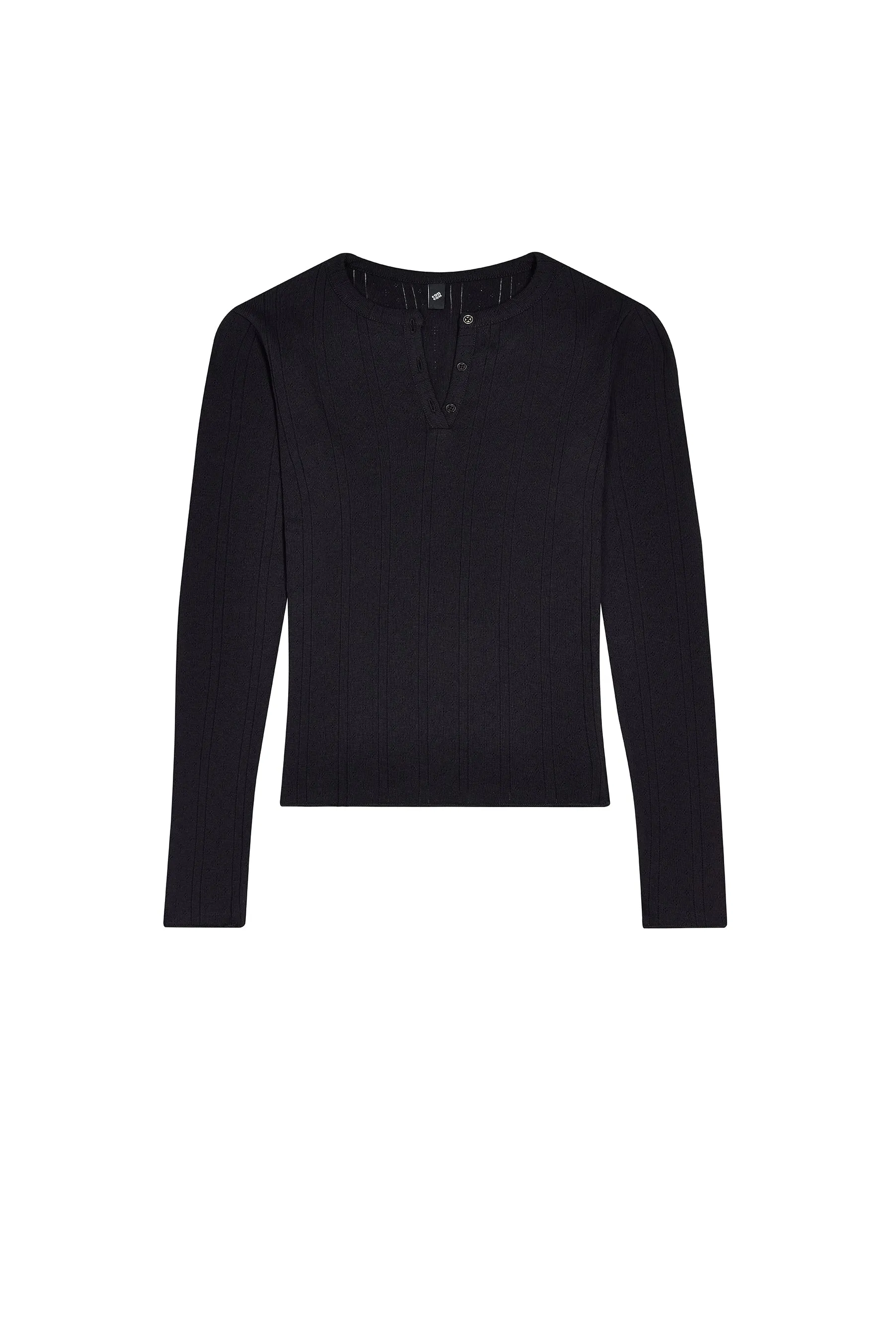 The Henley: Black Pointelle sold by Cou Cou Intimates product image thumbnail 3