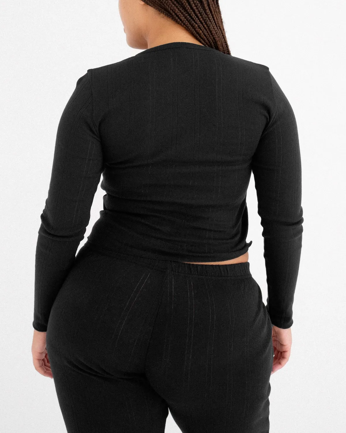 The Henley: Black Pointelle sold by Cou Cou Intimates product image thumbnail 4