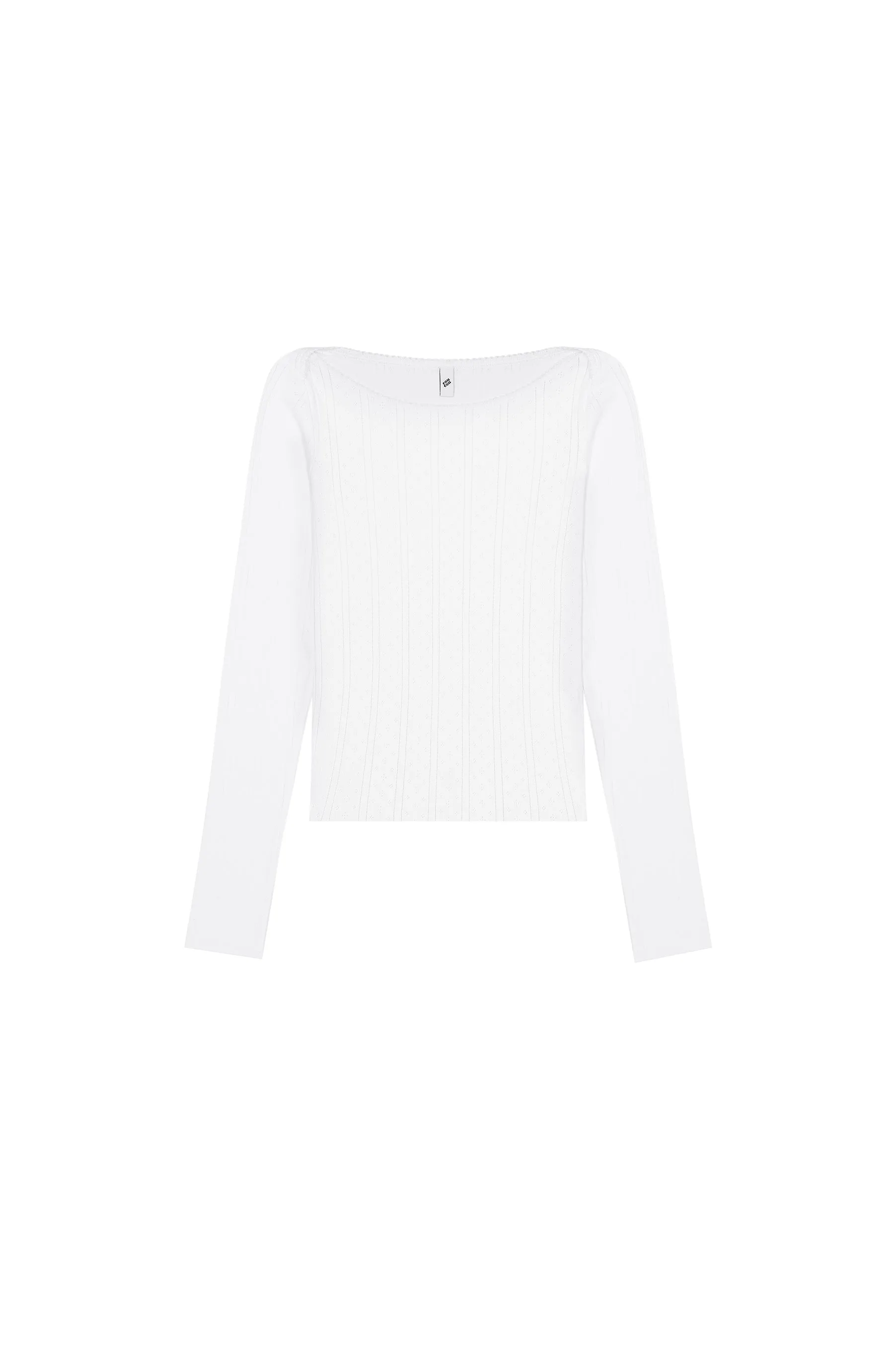 The Bateau: White Pointelle sold by Cou Cou Intimates product image thumbnail 3