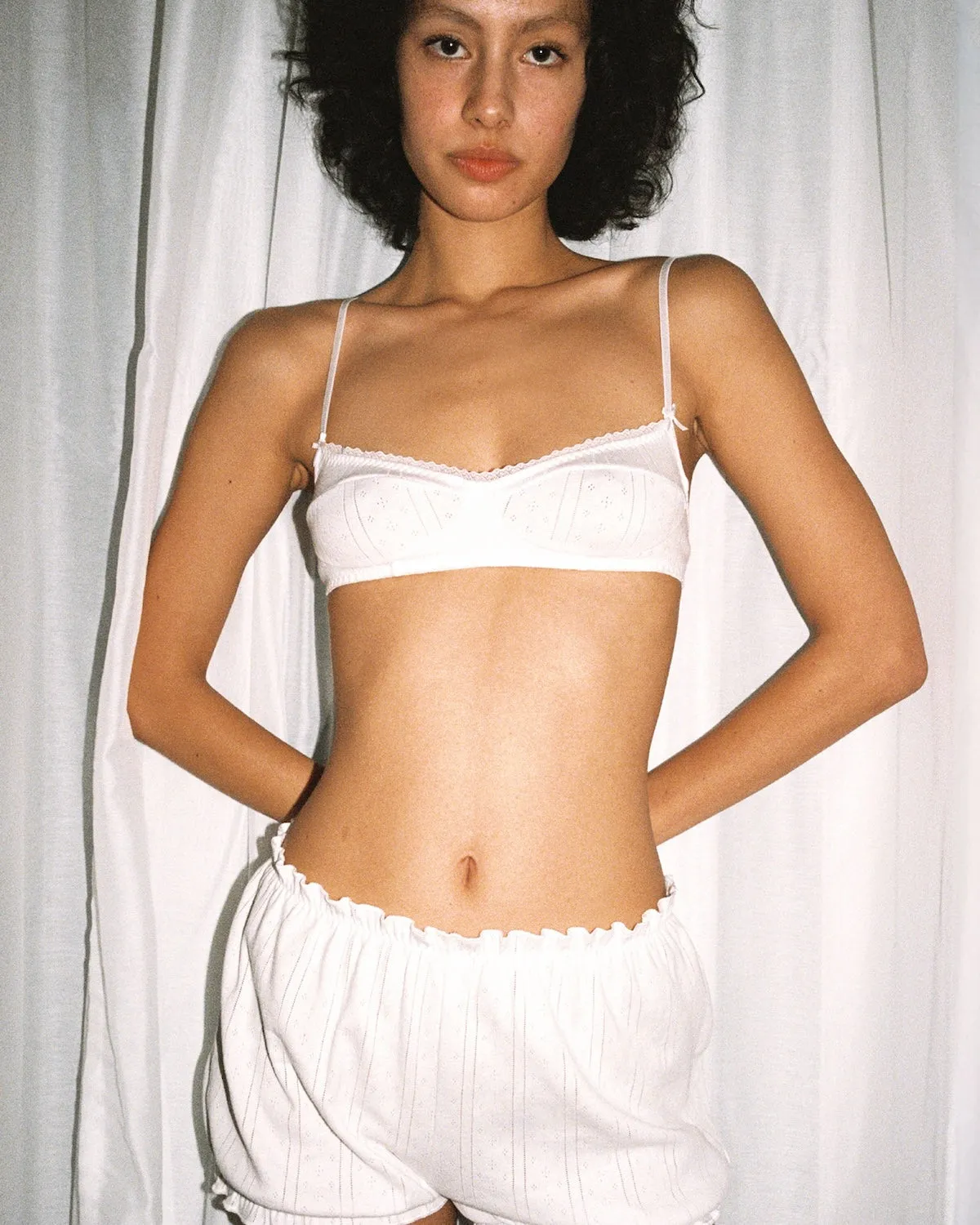 The Bloomer: White Pointelle sold by Cou Cou Intimates product image thumbnail 2