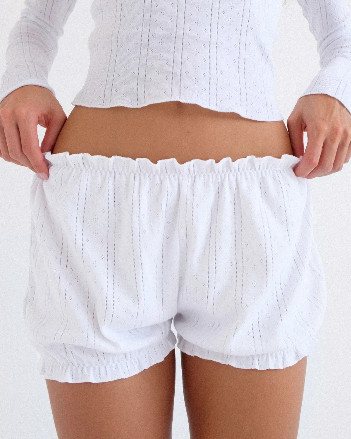 The Bloomer: White Pointelle sold by Cou Cou Intimates product image thumbnail 5