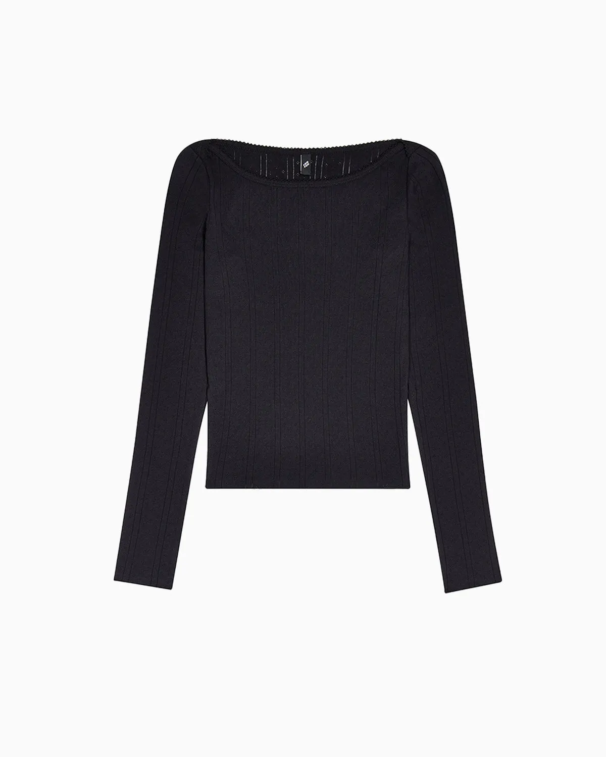 The Bateau: Black Pointelle sold by Cou Cou Intimates