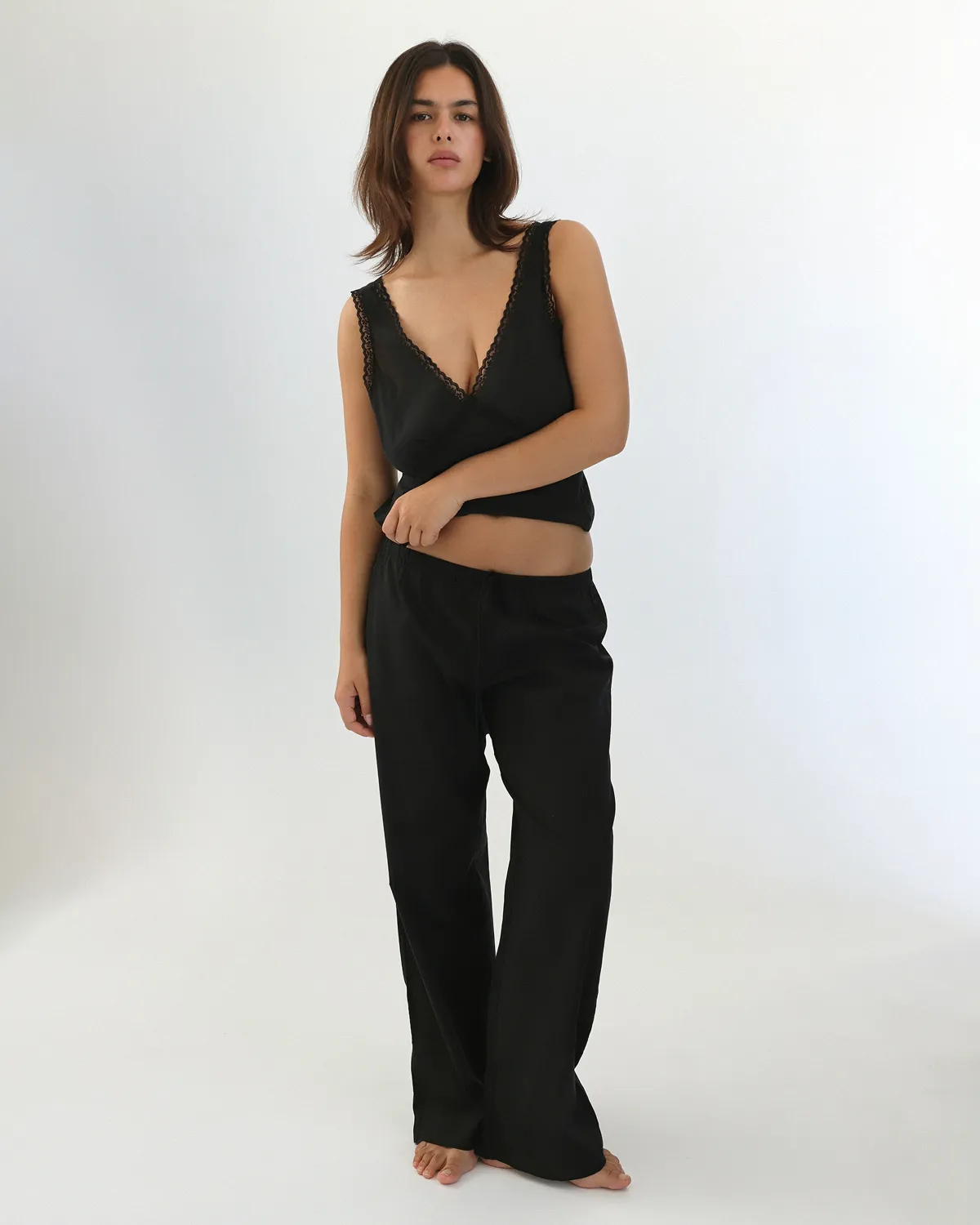 The Pant: Black Cotton Voile sold by Cou Cou Intimates product image thumbnail 2