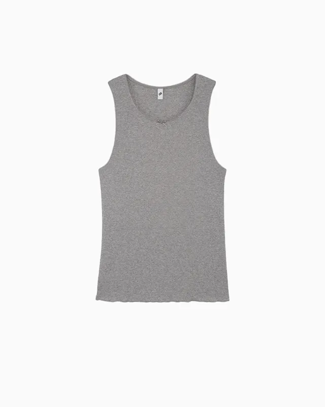 The Vest: Grey Cotton Jersey made by Cou Cou Intimates