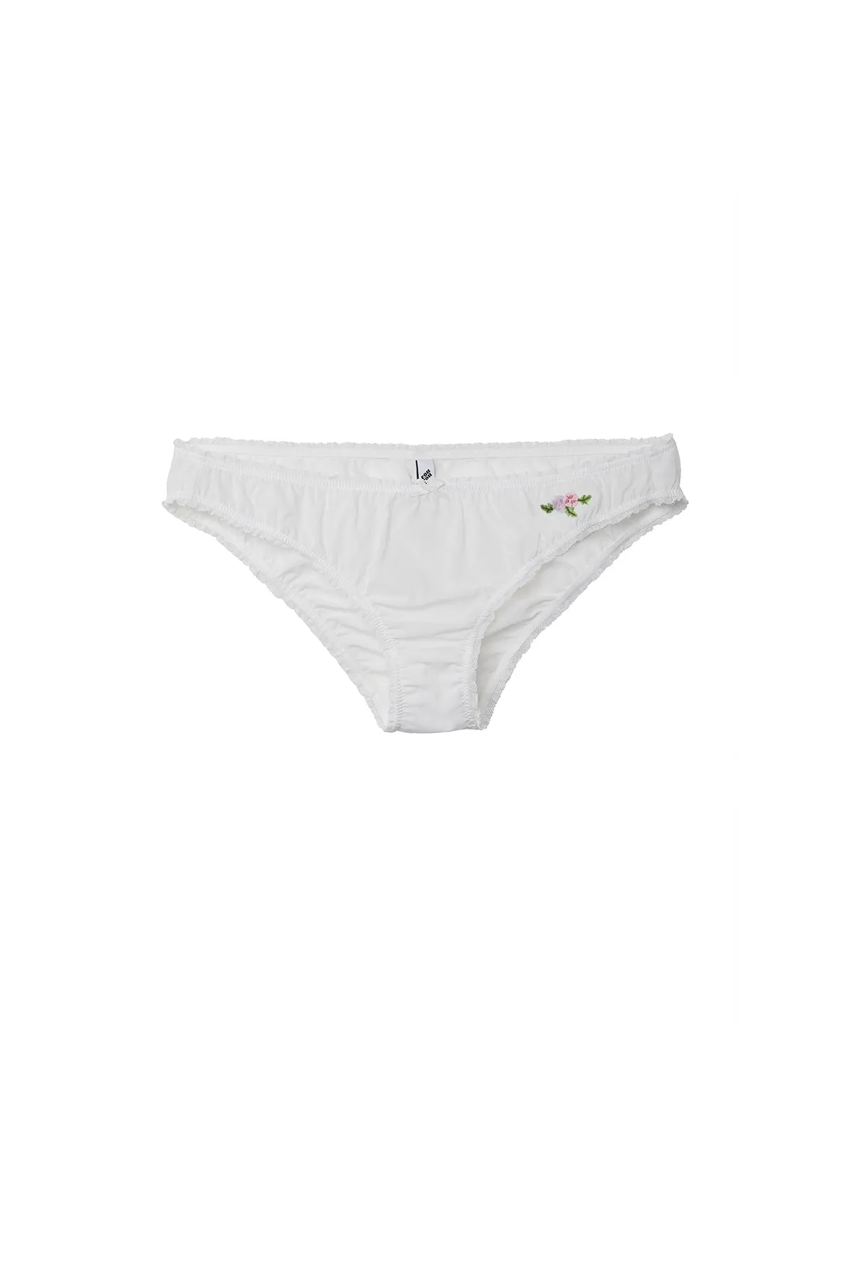 The Fleur Brief: White Cotton Voile sold by Cou Cou Intimates product image thumbnail 3