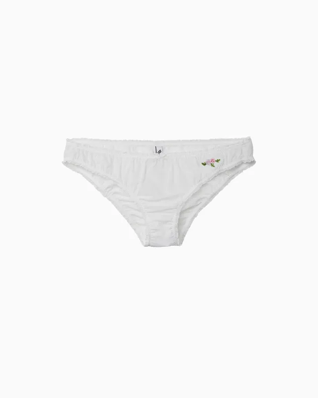 The Fleur Brief: White Cotton Voile made by Cou Cou Intimates