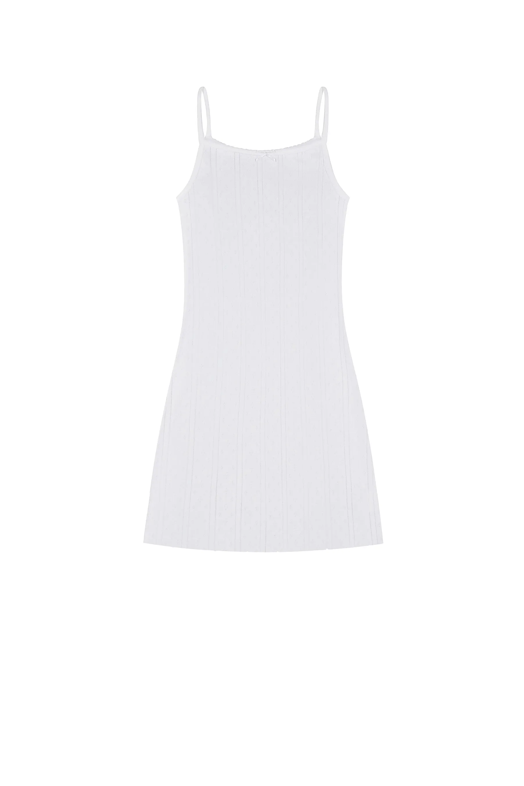 The Picot Dress: White Pointelle sold by Cou Cou Intimates product image thumbnail 3