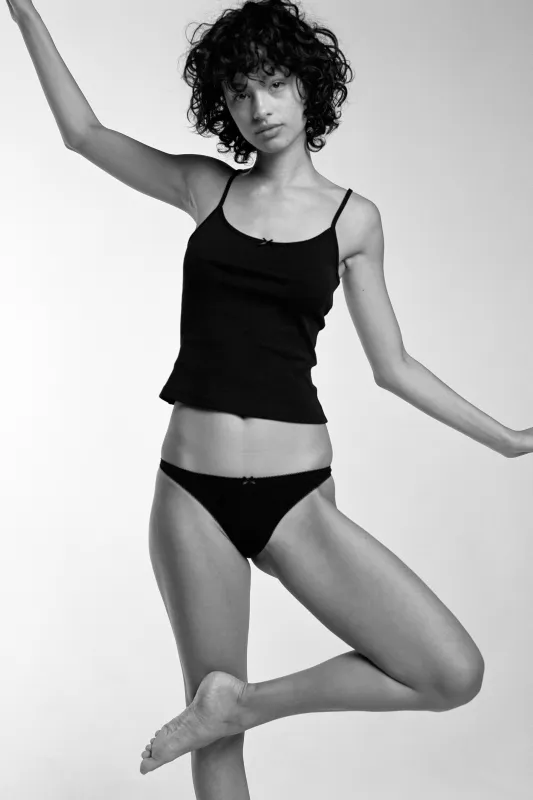 The Thong 3 Pack: Cotton Jersey Black, White & Grey made by Cou Cou Intimates