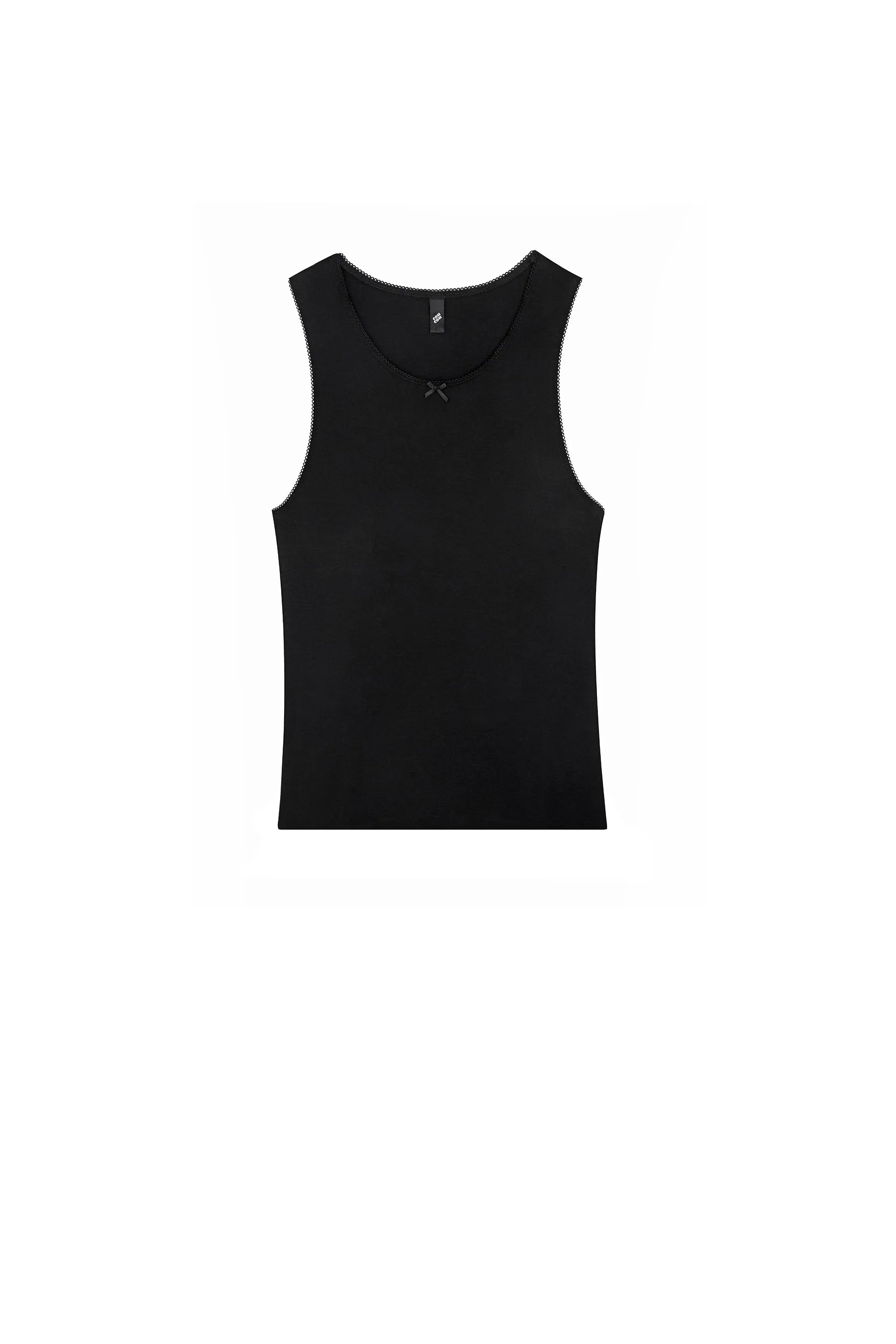 The Vest: Black Cotton Jersey sold by Cou Cou Intimates product image thumbnail 3