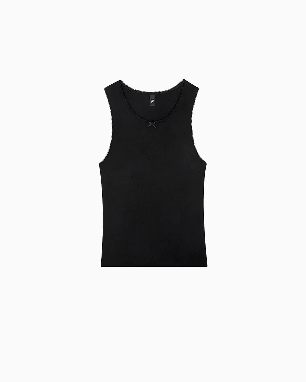 The Vest: Black Cotton Jersey sold by Cou Cou Intimates