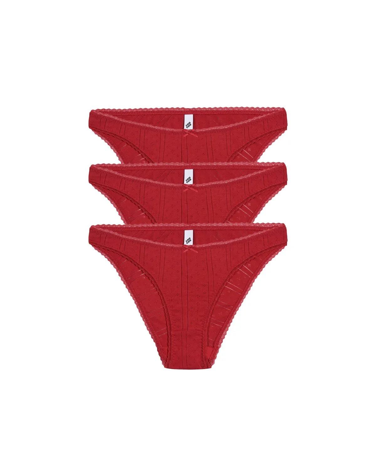 The High Rise 3 Pack: Cherry Red sold by Cou Cou Intimates product image thumbnail 3