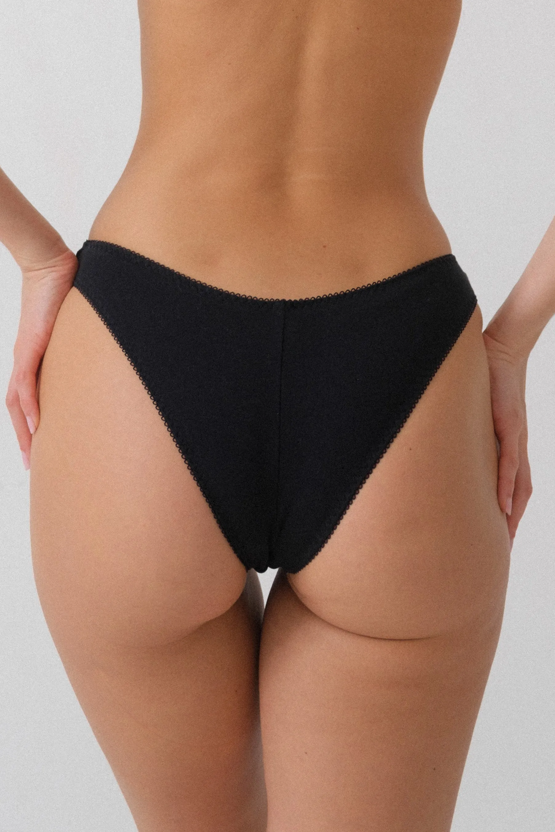 The Brazilian 3 Pack: Cotton Jersey Black sold by Cou Cou Intimates product image thumbnail 5