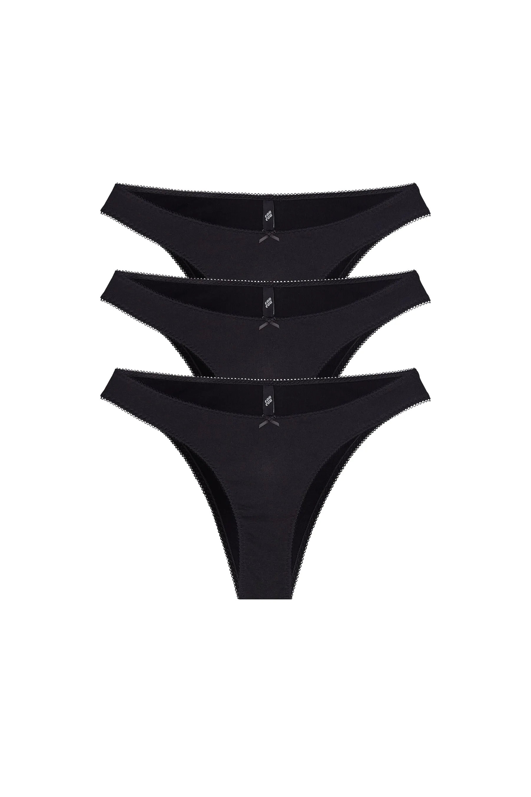 The Brazilian 3 Pack: Cotton Jersey Black sold by Cou Cou Intimates product image thumbnail 3