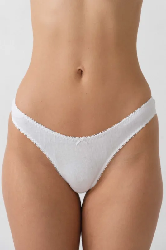 The Brazilian 3 Pack: Cotton Jersey White made by Cou Cou Intimates