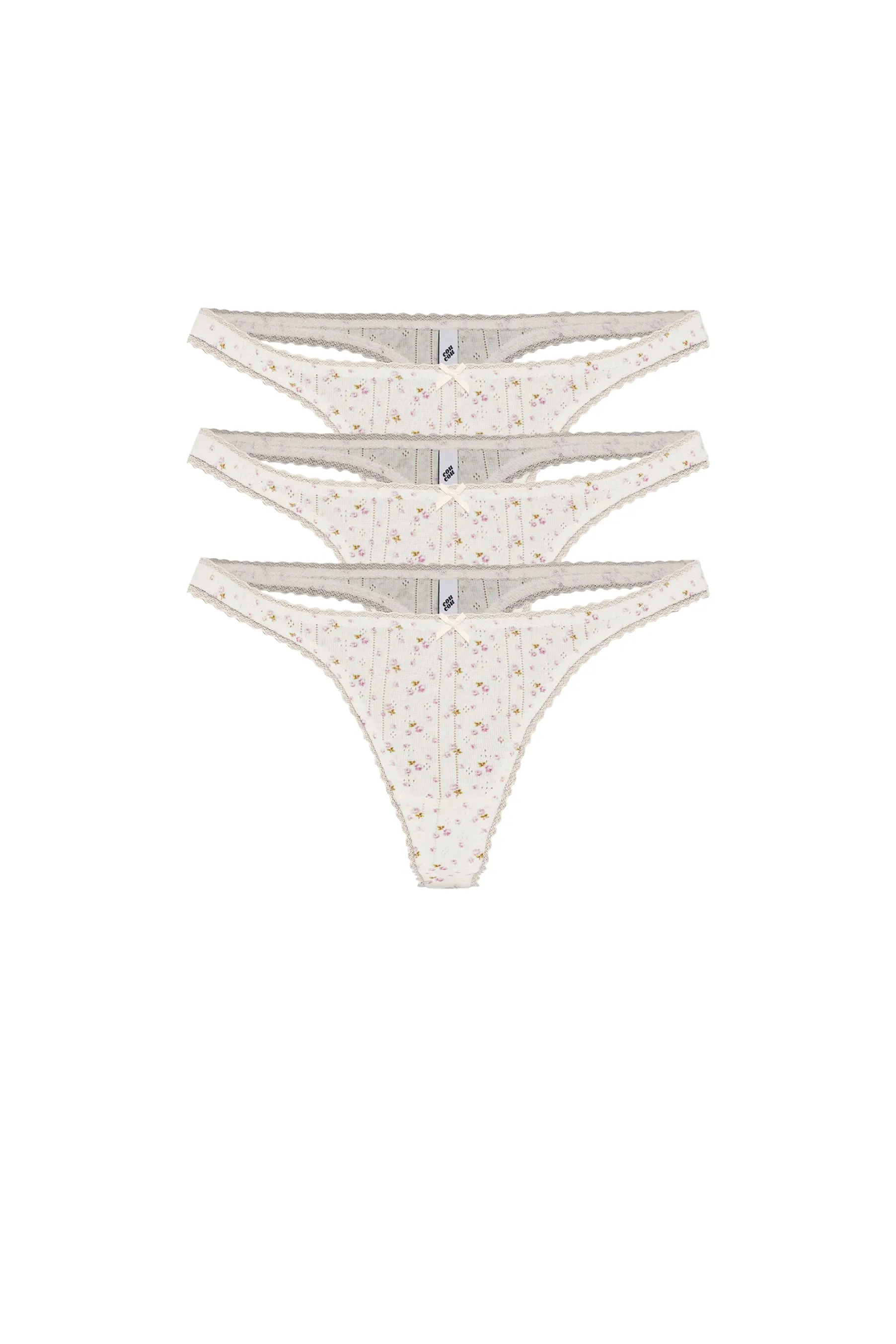 The Thong 3 Pack: English Rose sold by Cou Cou Intimates product image thumbnail 3