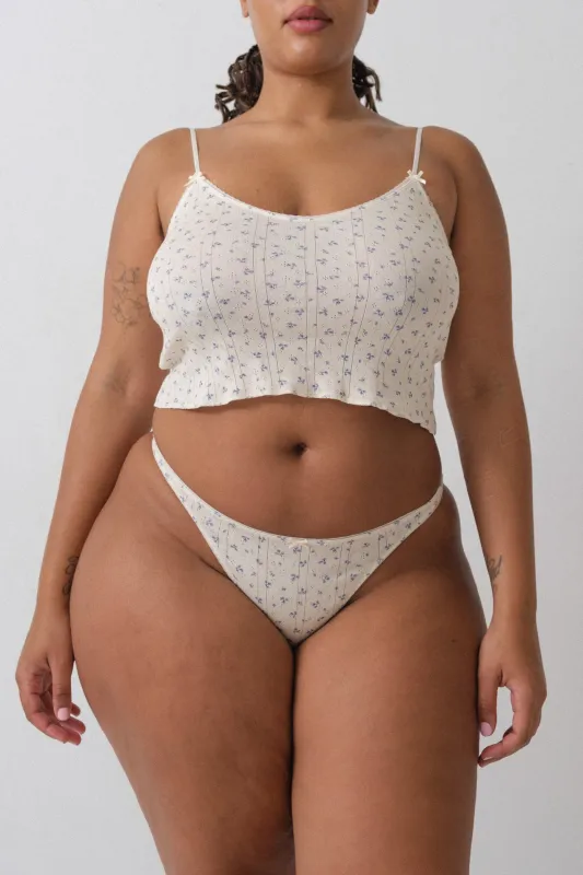 The Thong 3 Pack: Blue Fields made by Cou Cou Intimates
