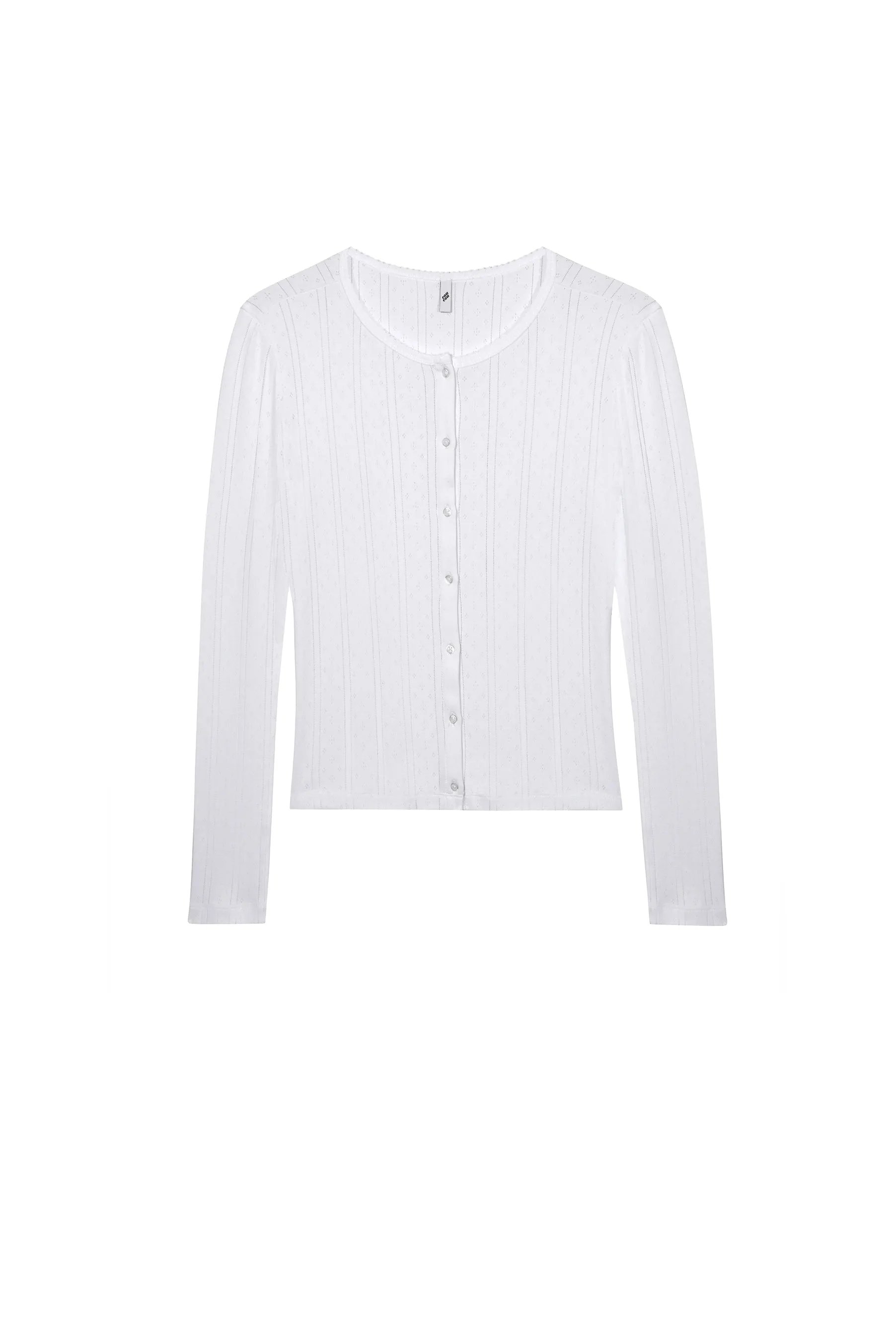 The Cardigan: White Pointelle sold by Cou Cou Intimates product image thumbnail 3