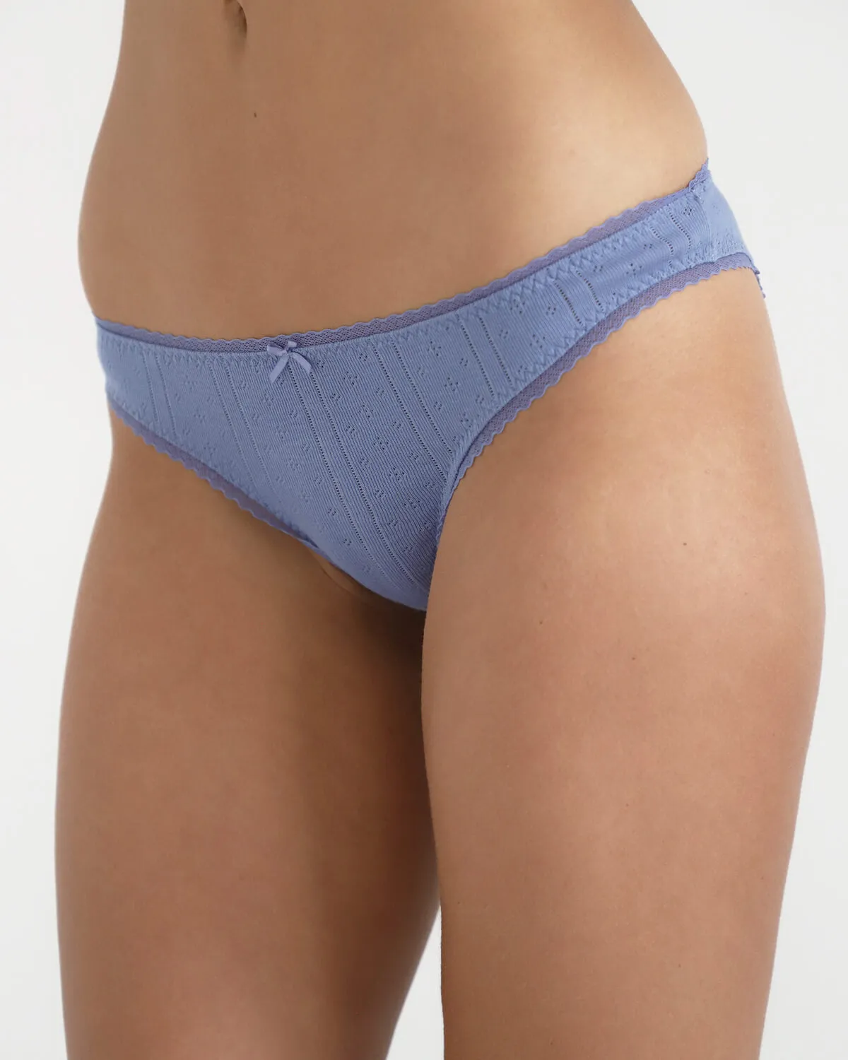 The High Rise: French Blue Pointelle sold by Cou Cou Intimates product image thumbnail 5