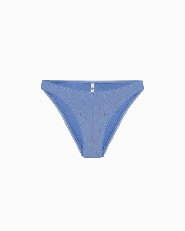 The High Rise: French Blue Pointelle made by Cou Cou Intimates