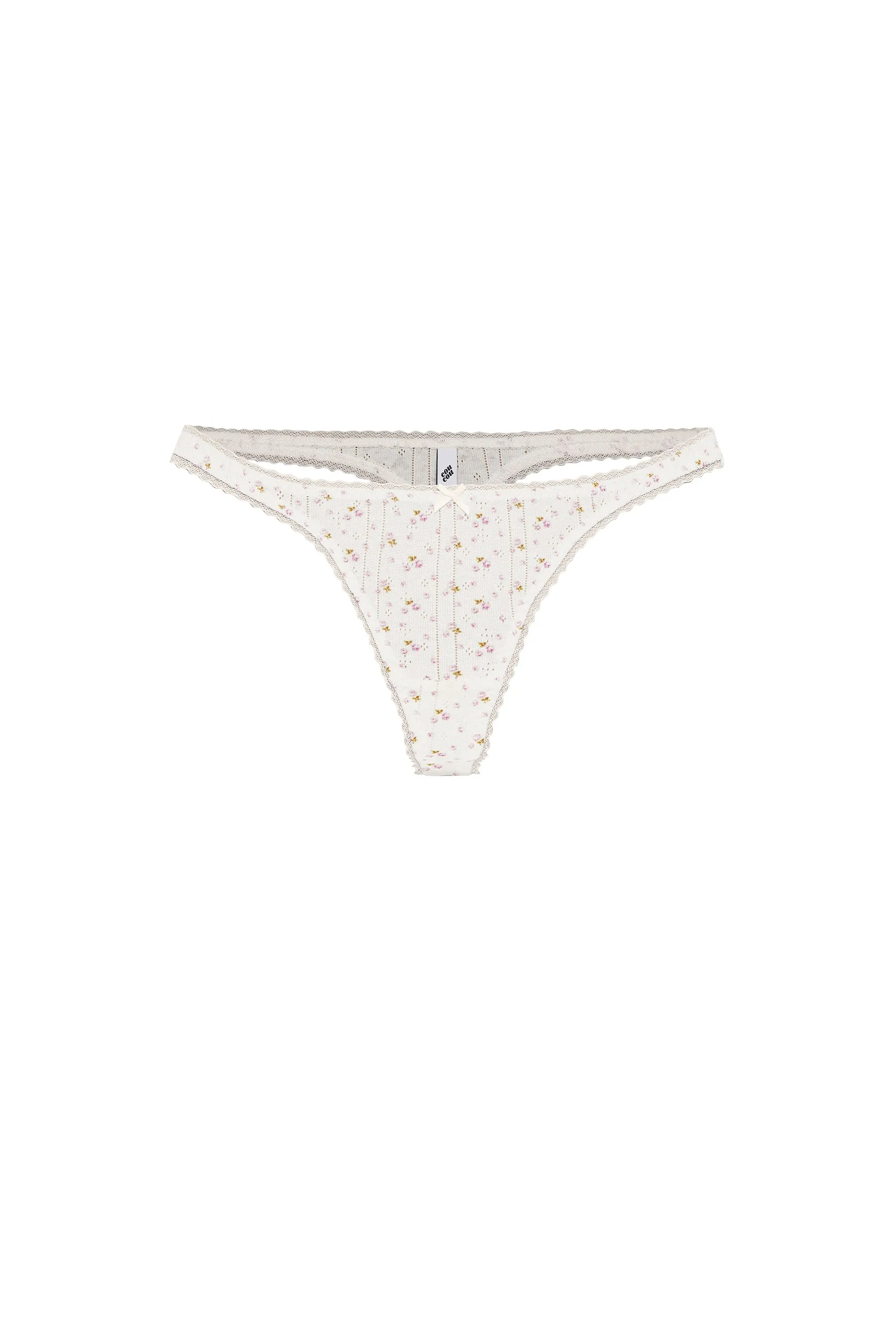 The Thong: English Rose Pointelle sold by Cou Cou Intimates product image thumbnail 3
