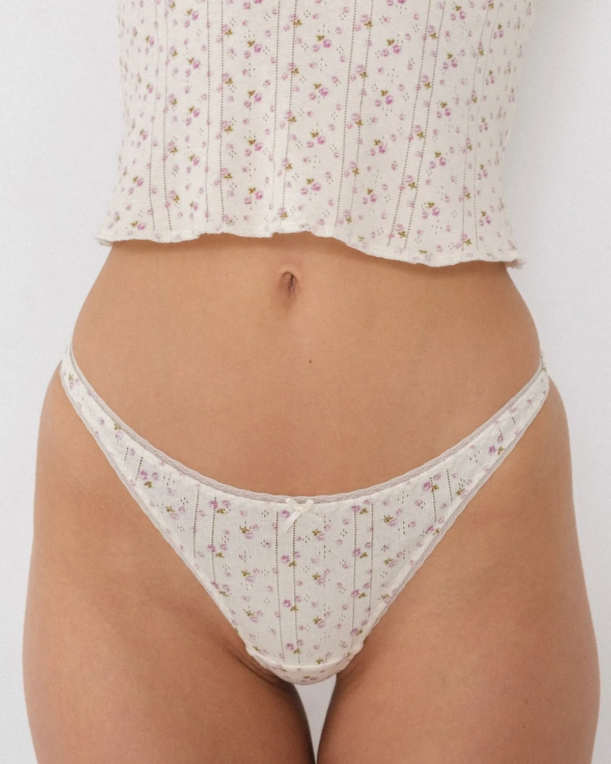 The Thong: English Rose Pointelle sold by Cou Cou Intimates product image thumbnail 2