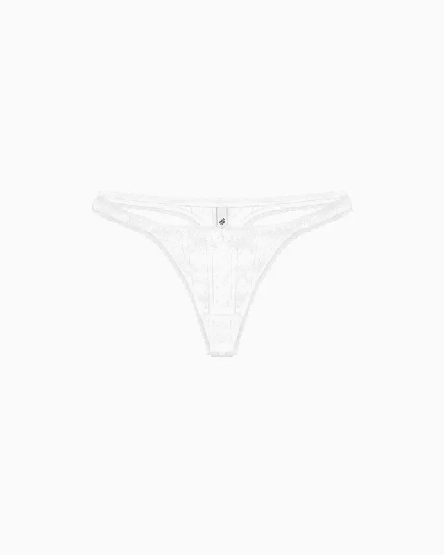 The Thong: White Pointelle made by Cou Cou Intimates
