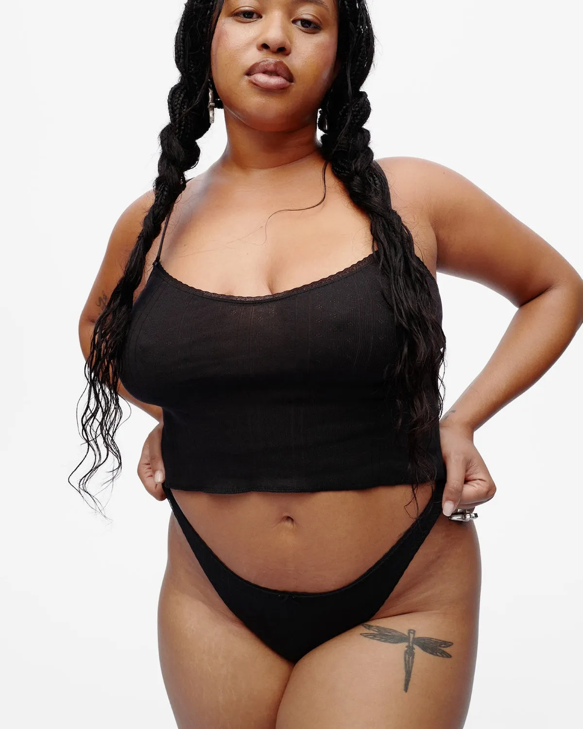 The Thong: Black Pointelle sold by Cou Cou Intimates product image thumbnail 4