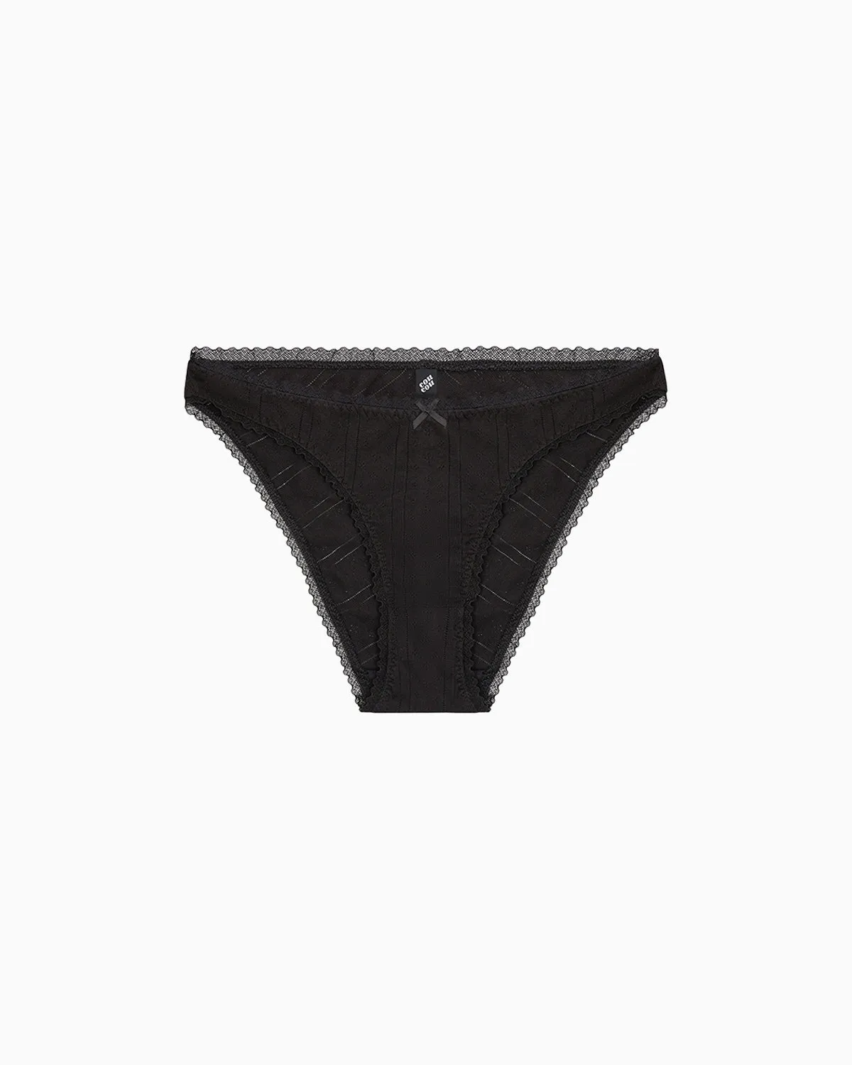 The High Rise: Black Pointelle sold by Cou Cou Intimates