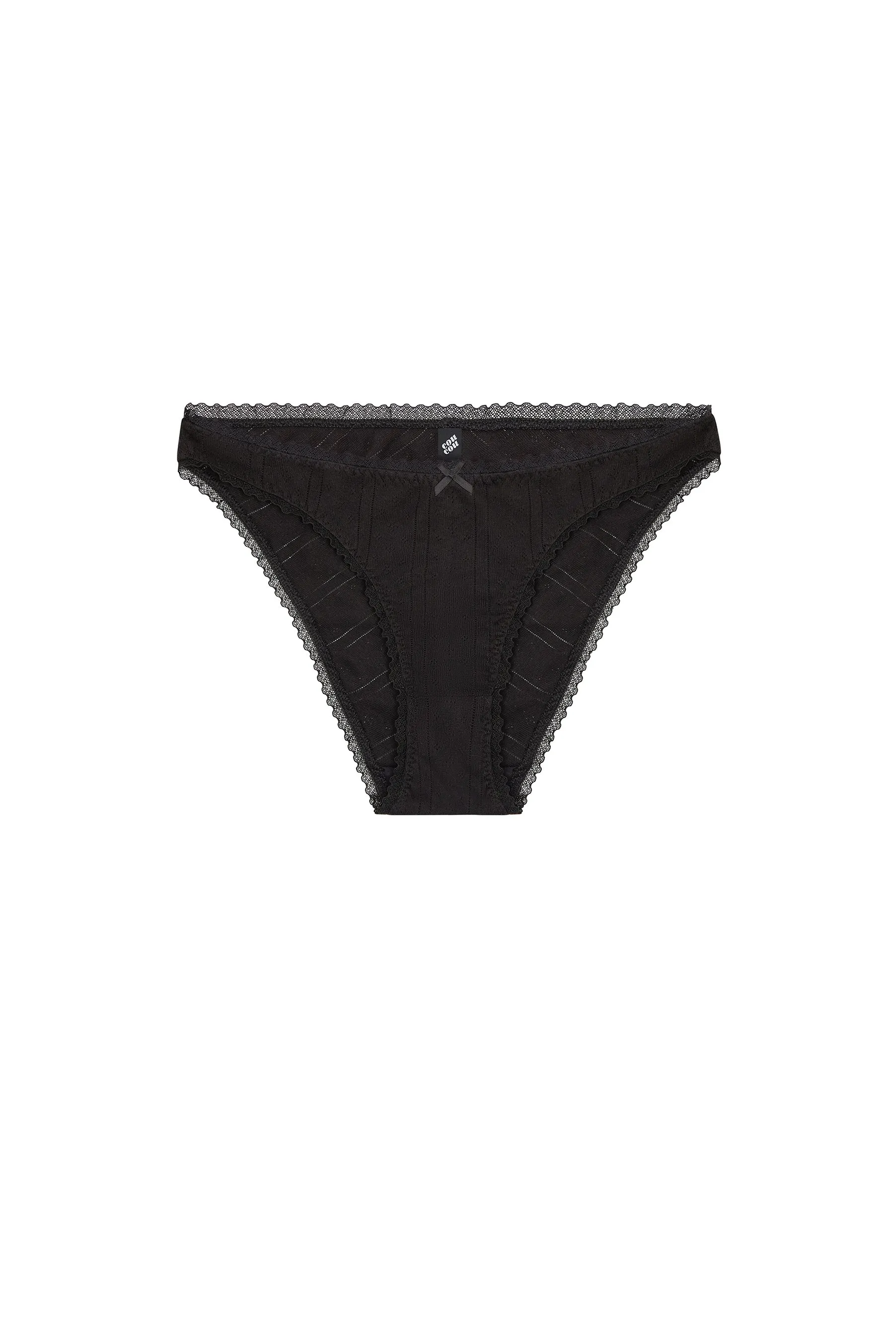 The High Rise: Black Pointelle sold by Cou Cou Intimates product image thumbnail 3