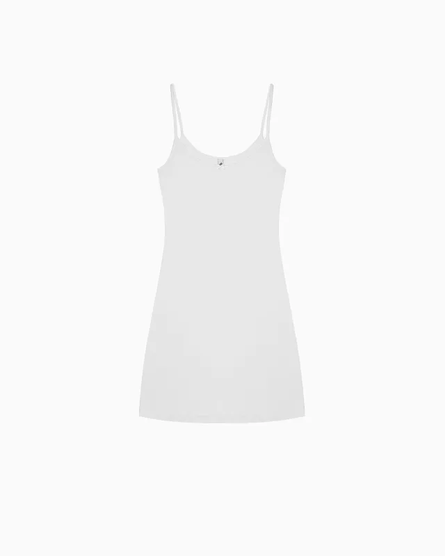 The Tank Dress: White Cotton Jersey made by Cou Cou Intimates