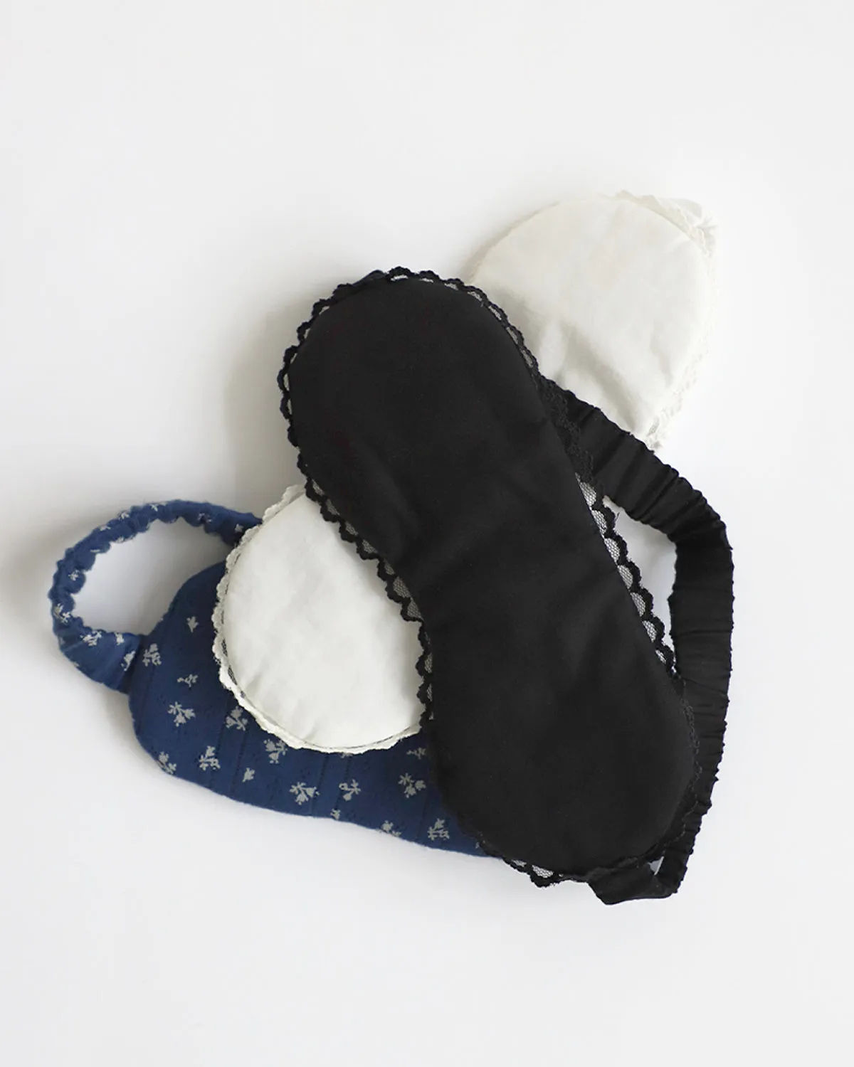 The Sleep Mask: Black Cotton Voile sold by Cou Cou Intimates product image thumbnail 4