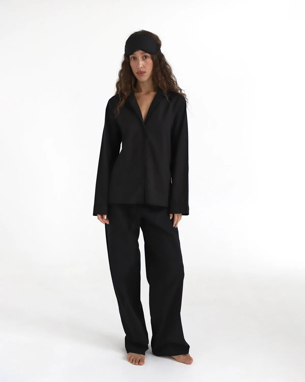 The Sleep Mask: Black Cotton Voile sold by Cou Cou Intimates product image thumbnail 5