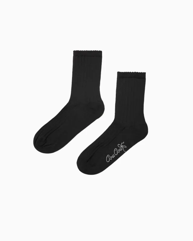 The Everyday Sock: Black Organic Cotton made by Cou Cou Intimates