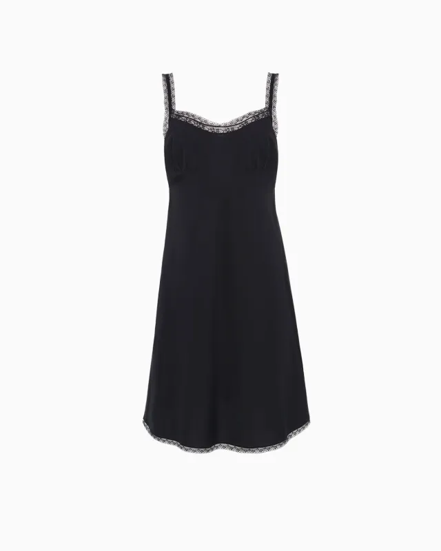 The Slip Dress: Black Cotton Voile made by Cou Cou Intimates